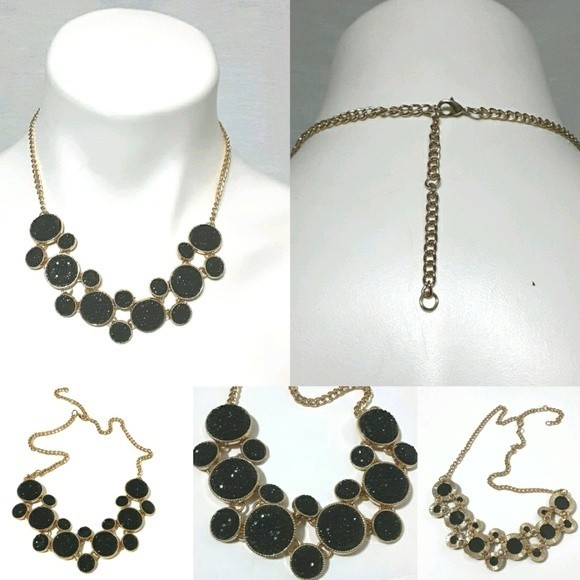 Gold Plated Choker Necklace Fashion Jewelry Accessory - Picture 1 of 8